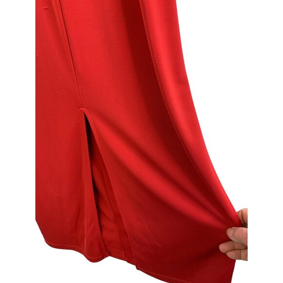 Bailey 44 Biana Dress Red Sleeveless V-Neck Midi Straps & Back Slit USA NWD 8308 - Picture 7 of 12